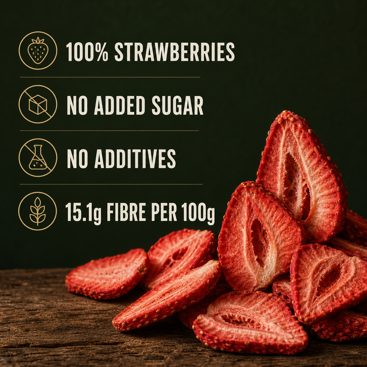 Freeze Dried Sliced Strawberries