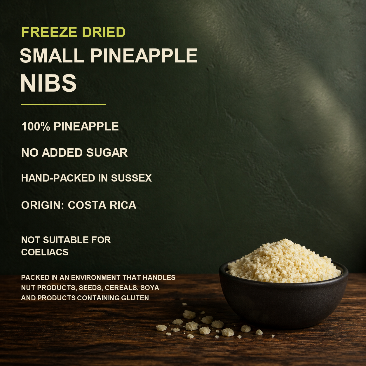 Freeze Dried Small Pineapple Nibs