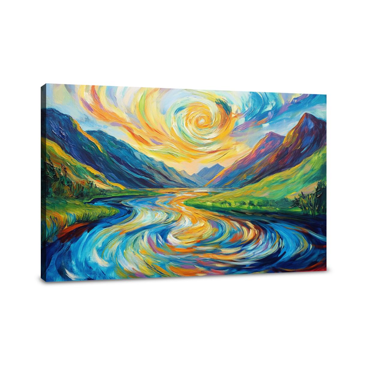 Psychedelic River Reverie Canvas