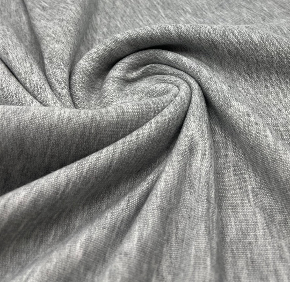 Grey 235GSM Poly French Terry Loopback Fabric