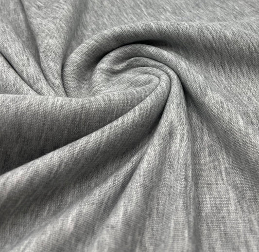 Grey 235GSM Poly French Terry Loopback Fabric