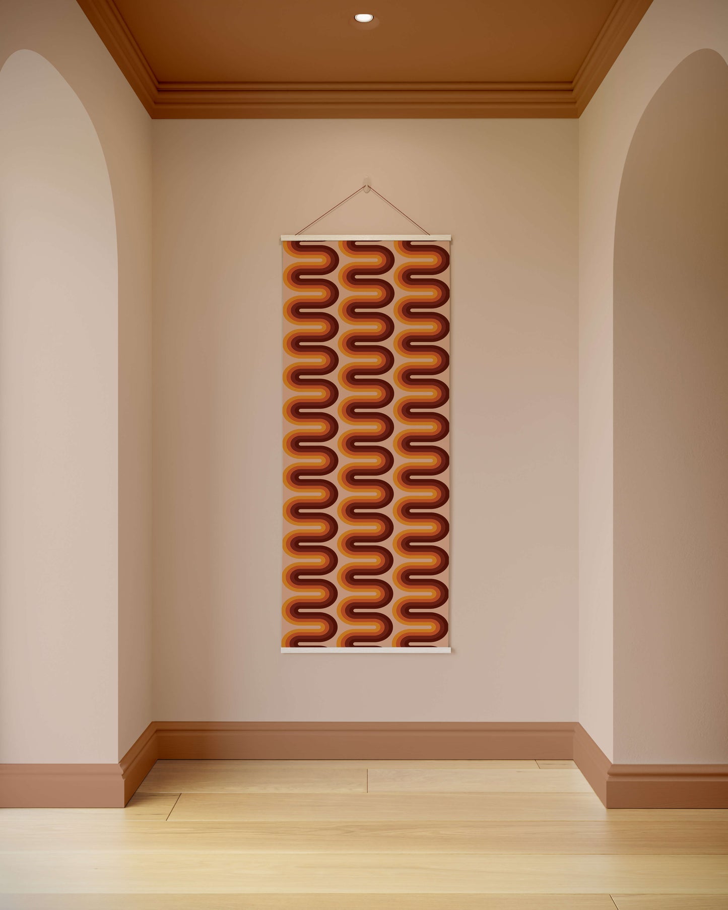 Retro wiggle stripe Tapestry