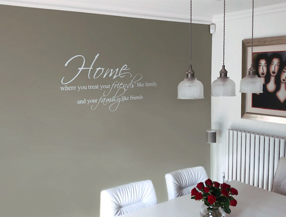 Home Family and Friends Wall Sticker Quote - Inspirational Living Room Wall Art