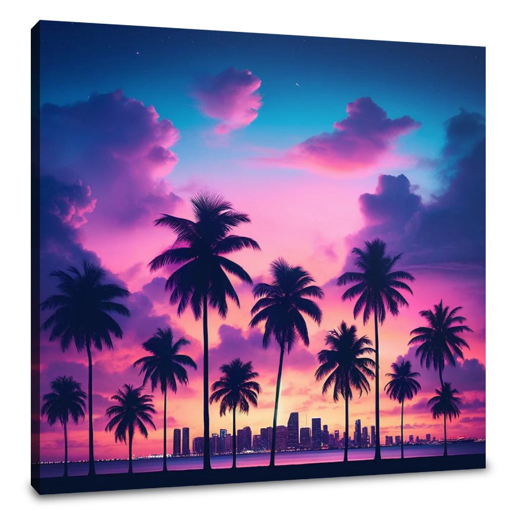 Miami Twilight Canvas
