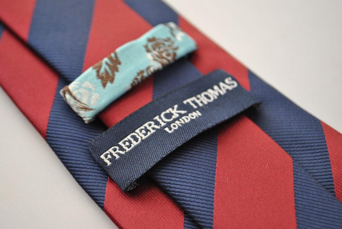 maroon and navy barber striped tie