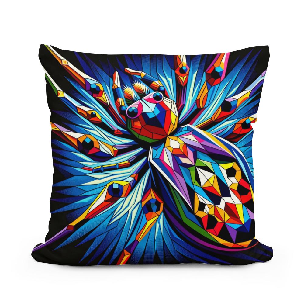 Cubist Courtship Cotton Cushion