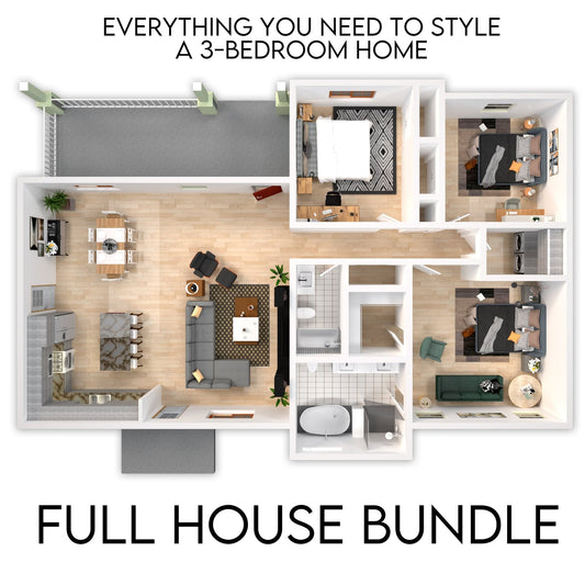 Full House Wall Art Bundle – Decor for Every Room in a 3-Bedroom Home