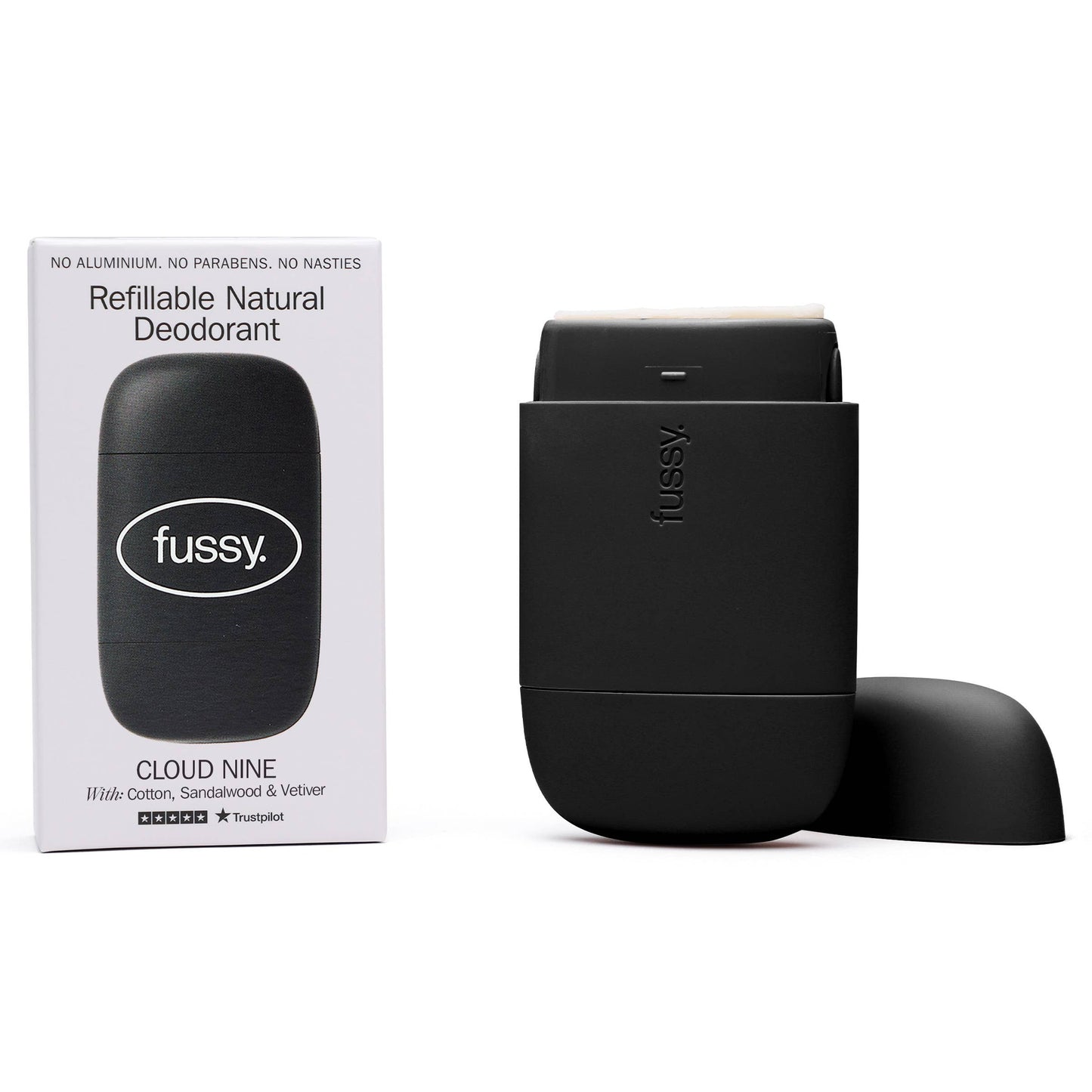 Fussy Refillable Natural Deodorant - Cloud Nine