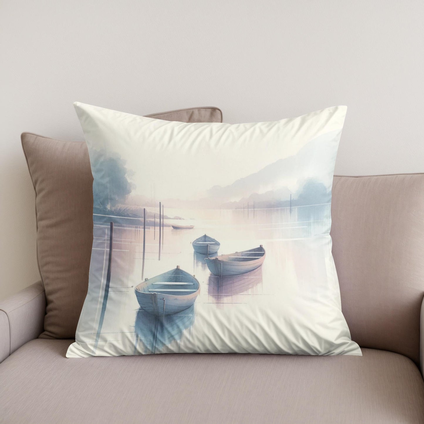 River of Serenity Cotton Cushion