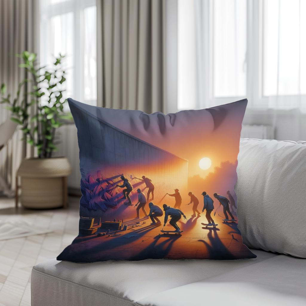 Twilight Tagging Adventure Cotton Cushion