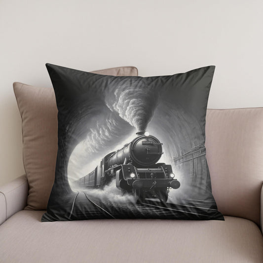 Echoes of Steam Cotton Cushion