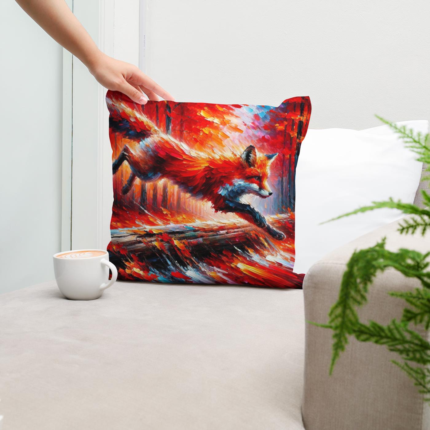 Autumn Leap Cotton Cushion