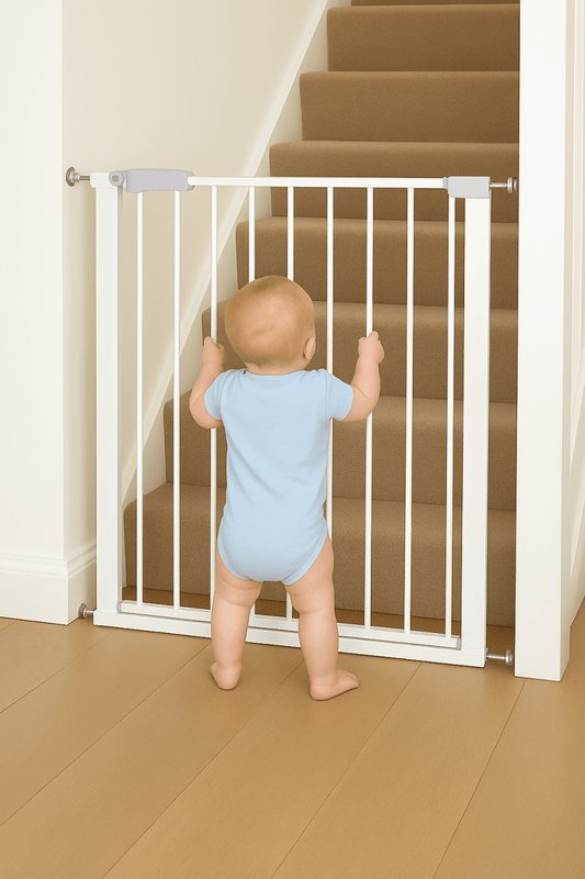 FYLO Baby Safety Stair Gate Pressure Fit Extra Wide - White