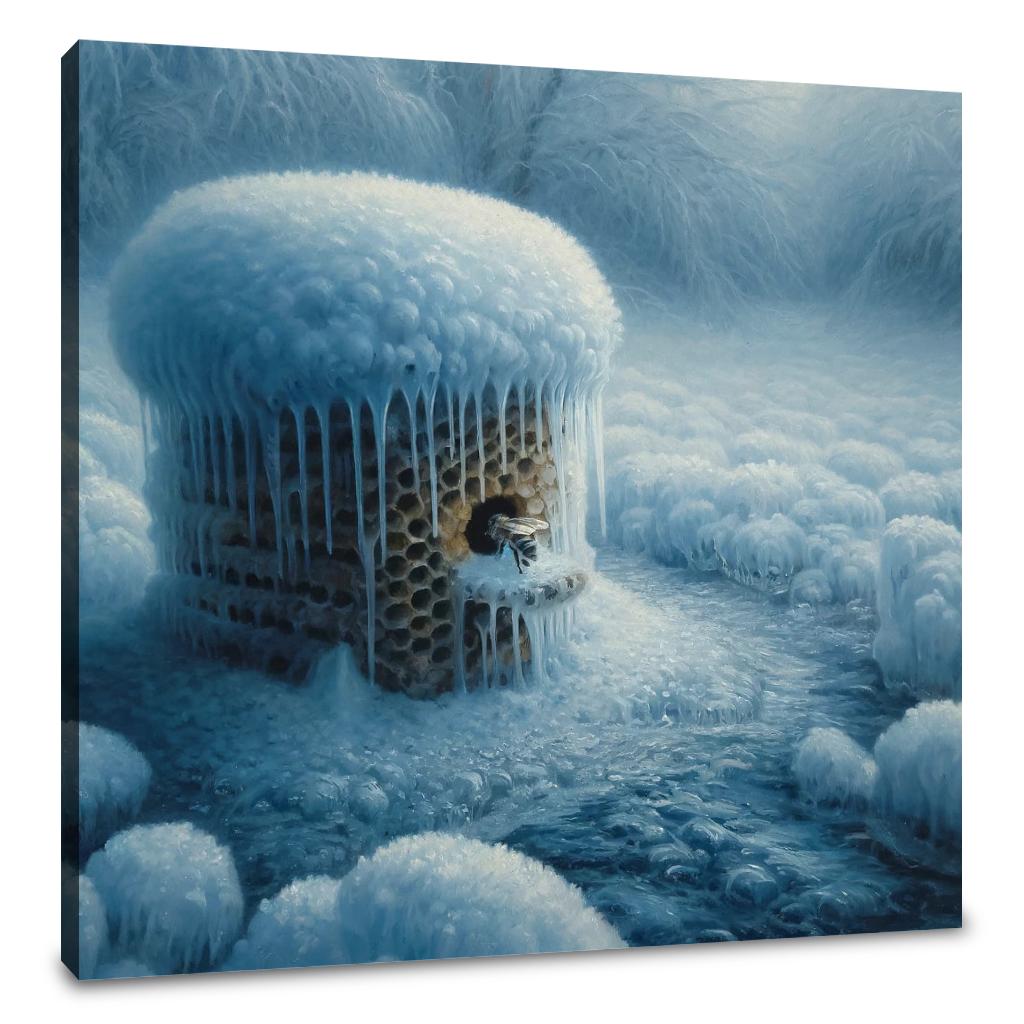 Frozen Hive Bee Canvas