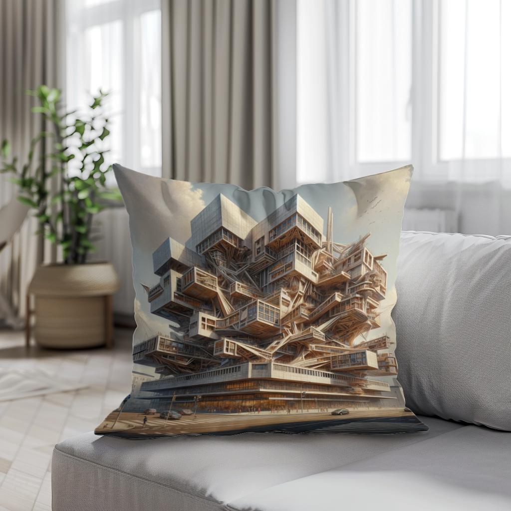 Deconstructivist Muse Cotton Cushion