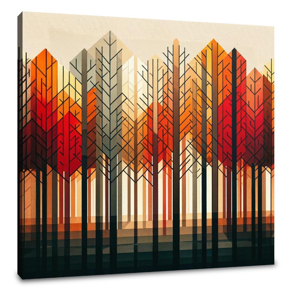 Autumn Geometry Canvas
