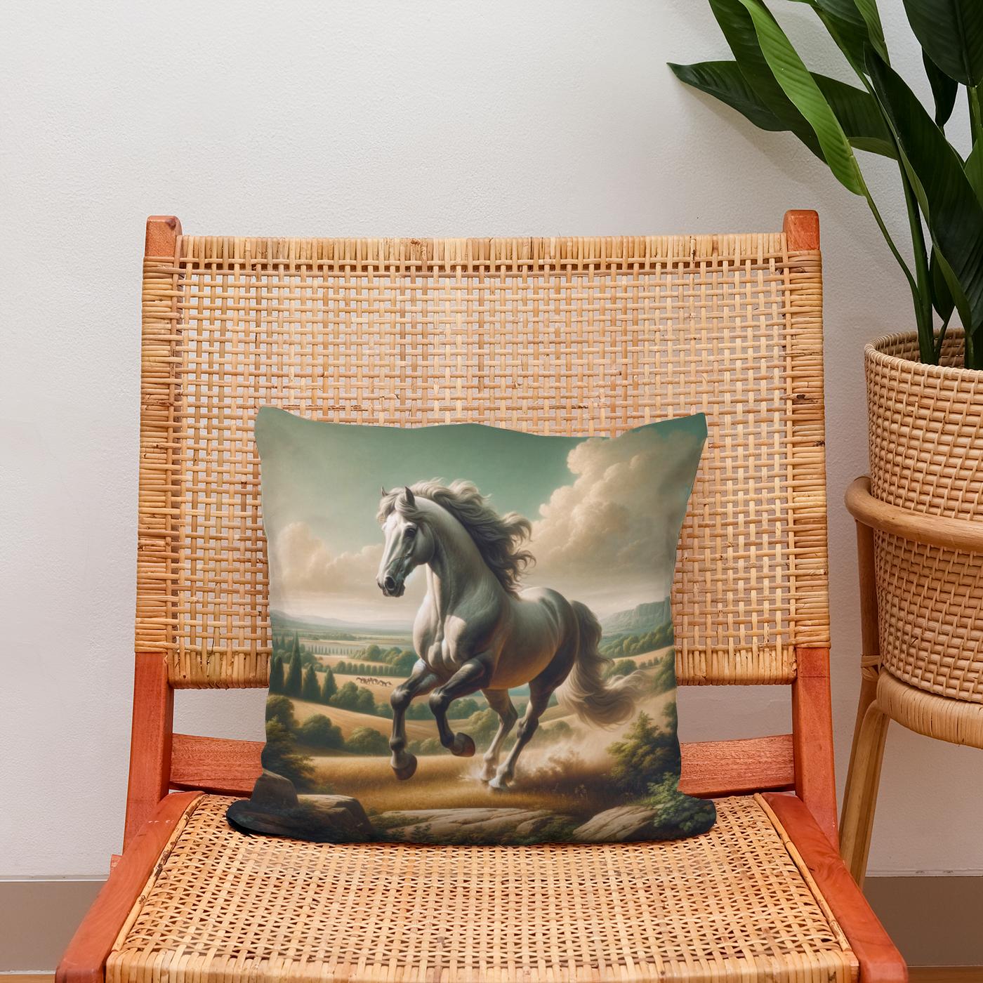 Classical Equestrian Cotton Cushion