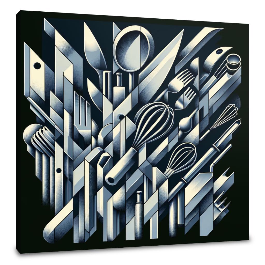 Cubist Culinary Fusion Canvas