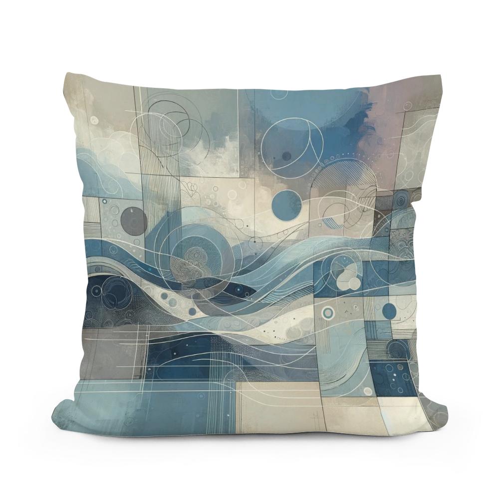 Quietude's Abstract Harmony Cotton Cushion