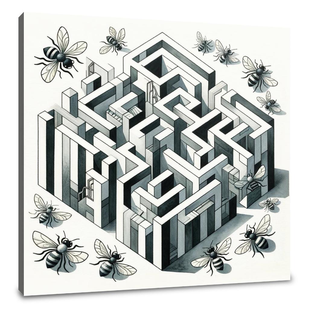Bee's Labyrinth Canvas