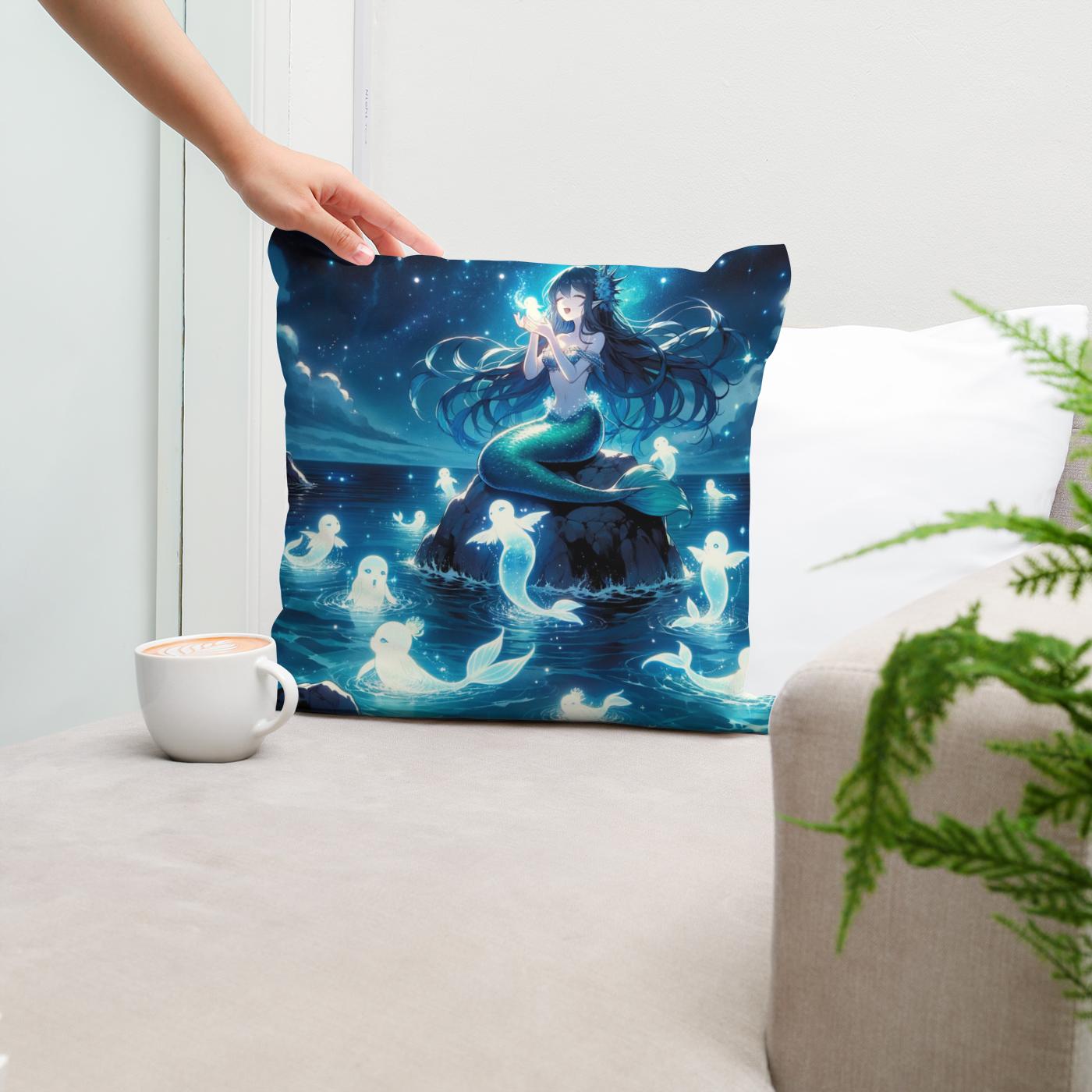 Ocean's Serenade Cotton Cushion