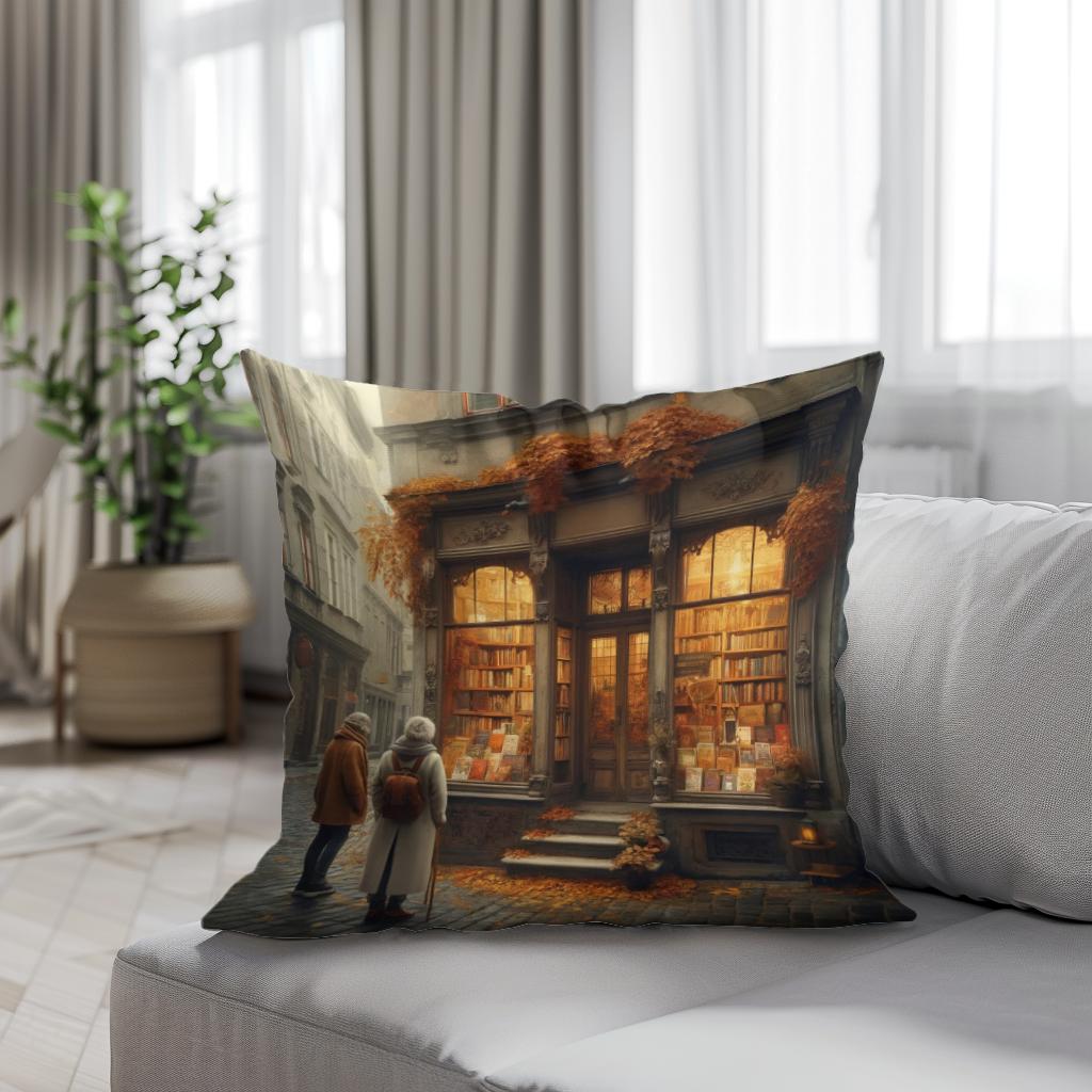 Cozy Autumn Reads Cotton Cushion