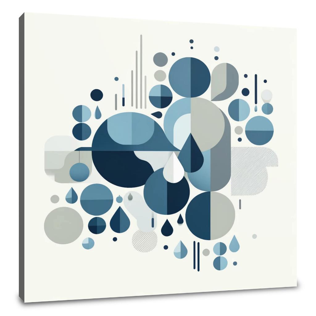 Geometric Droplets Canvas