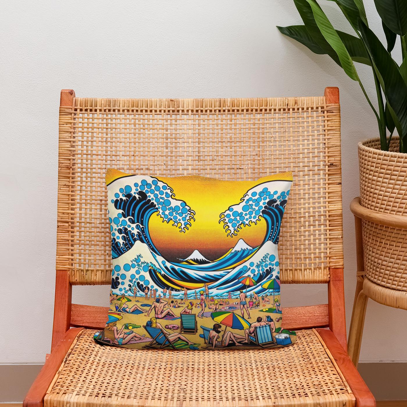 Seaside Pop Spectacle Cotton Cushion
