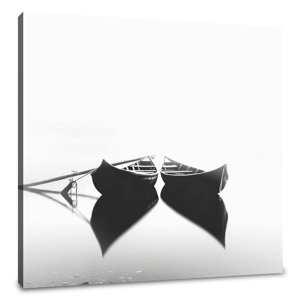 Twin Boats at Rest Canvas