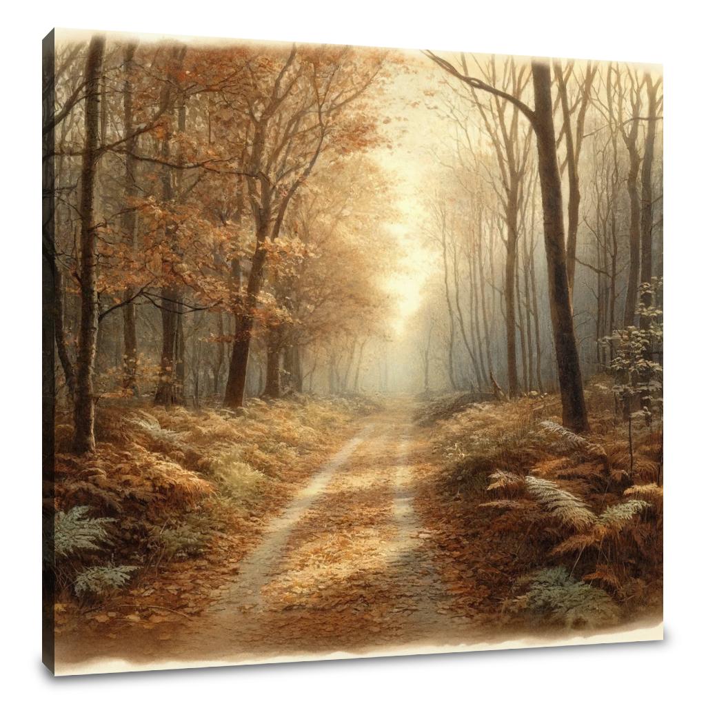 Autumn Evening Pathway Canvas