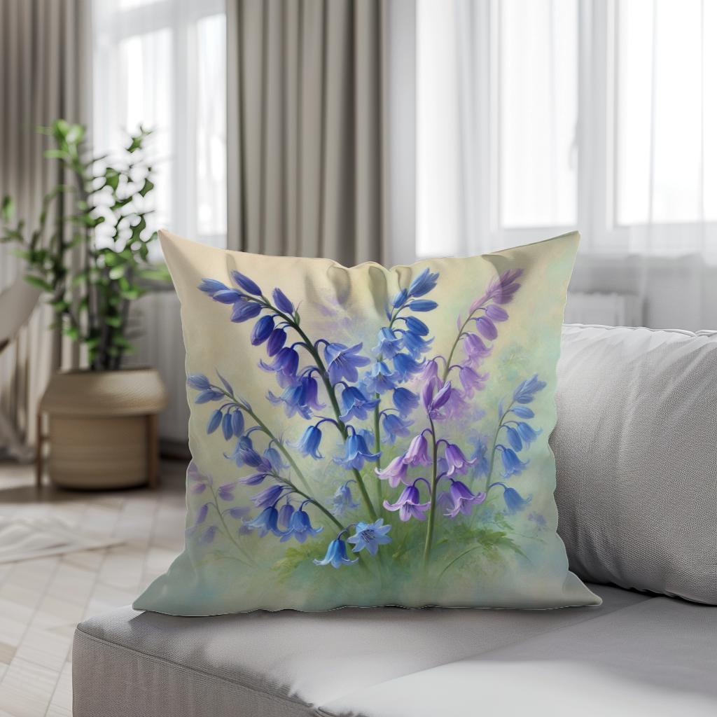 Whispering Bluebells Cotton Cushion