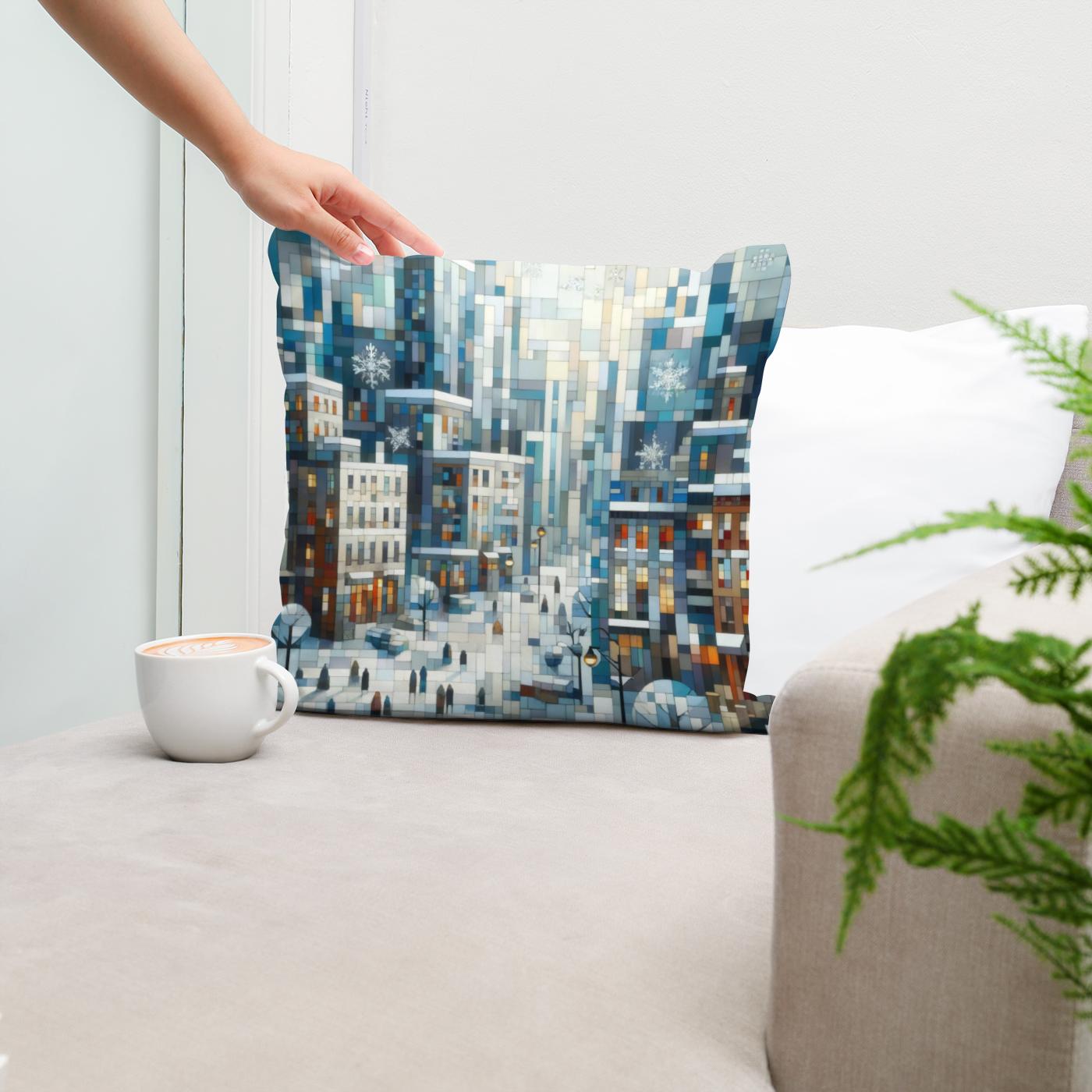 Winter Geometry Cotton Cushion