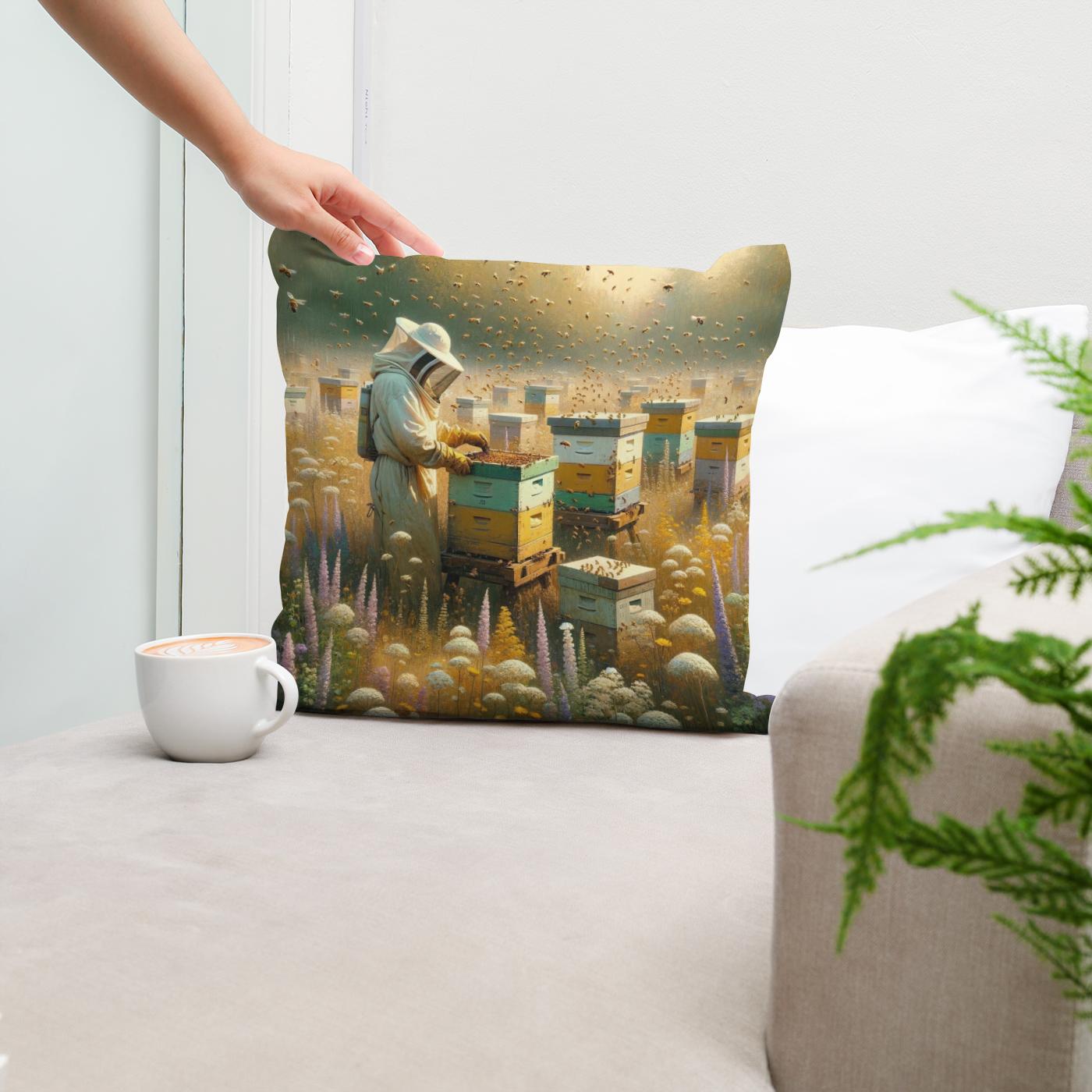 Wildflower Apiary Cotton Cushion