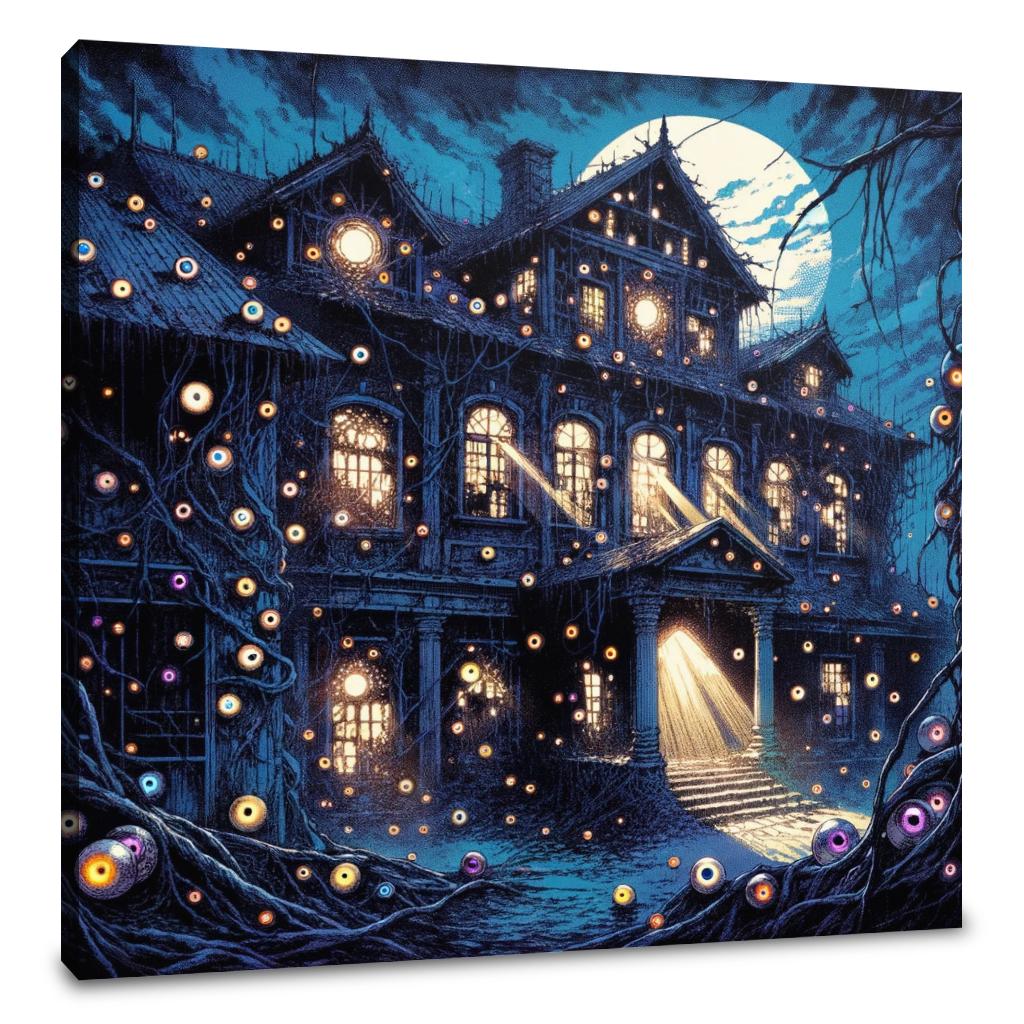 Manor of the Watchful Eyes Canvas