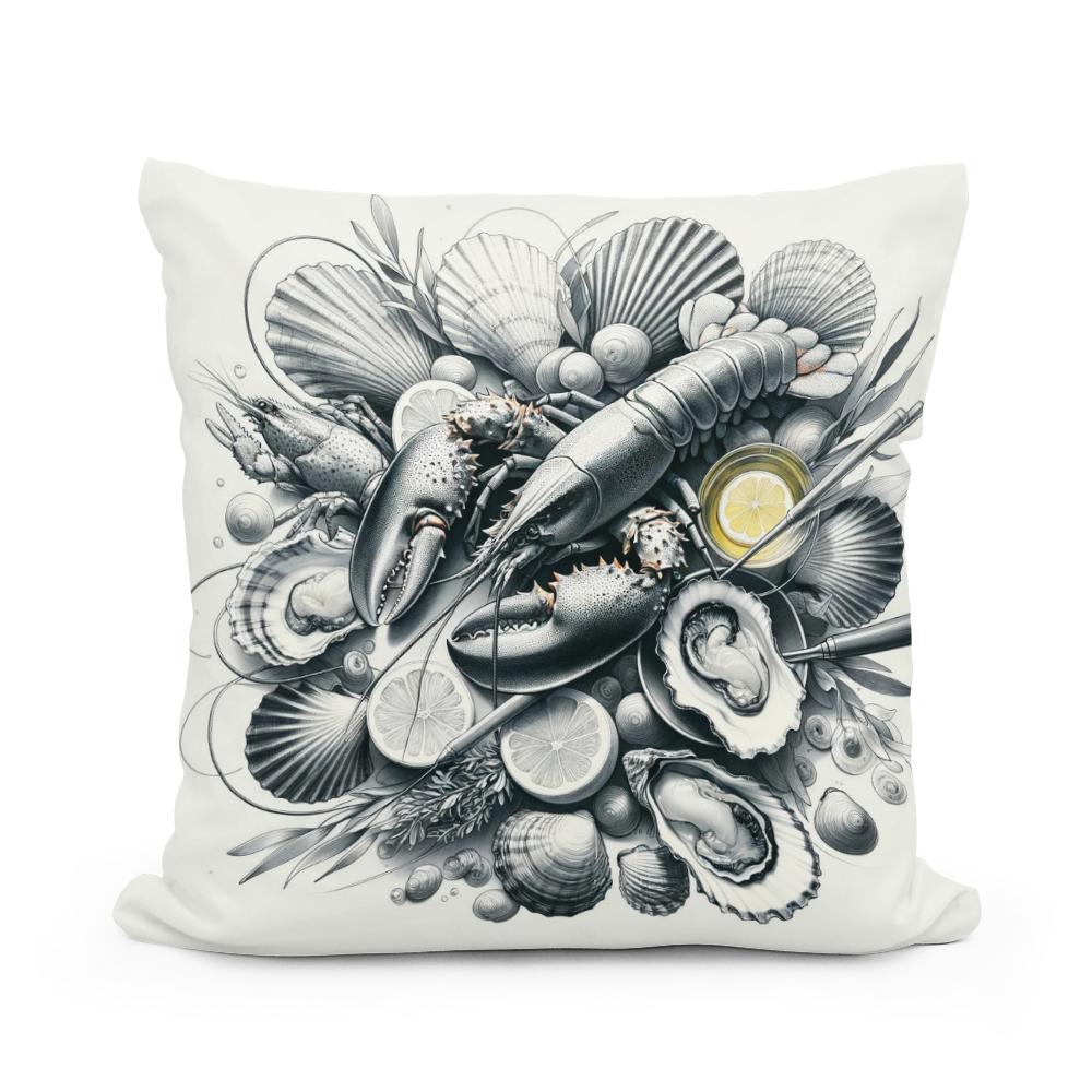 Seafood Symphony Cotton Cushion