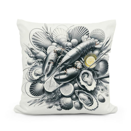 Seafood Symphony Cotton Cushion
