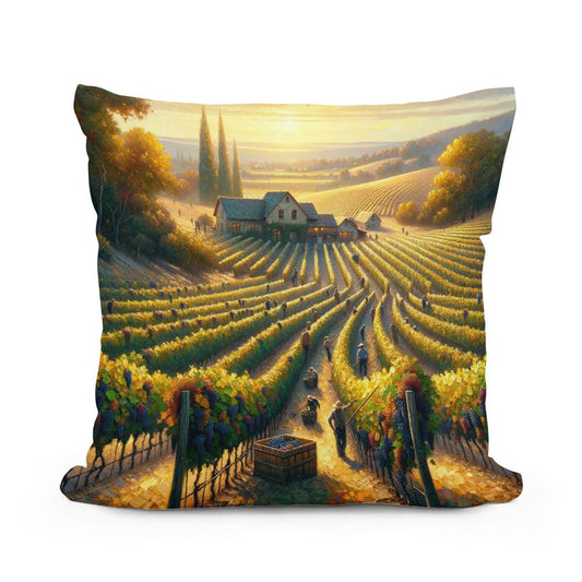 Harvest Vineyard Cotton Cushion