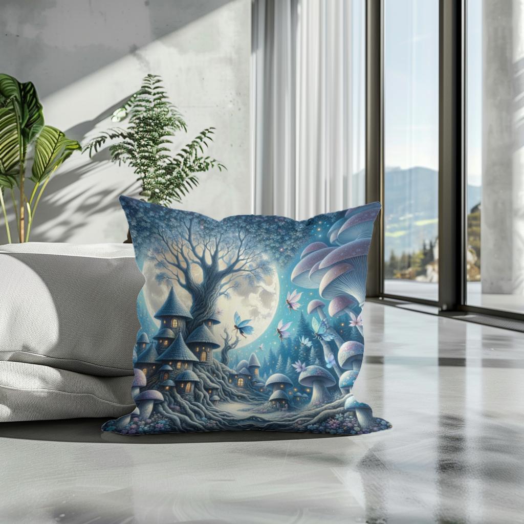 Moonlit Fairies Cotton Cushion