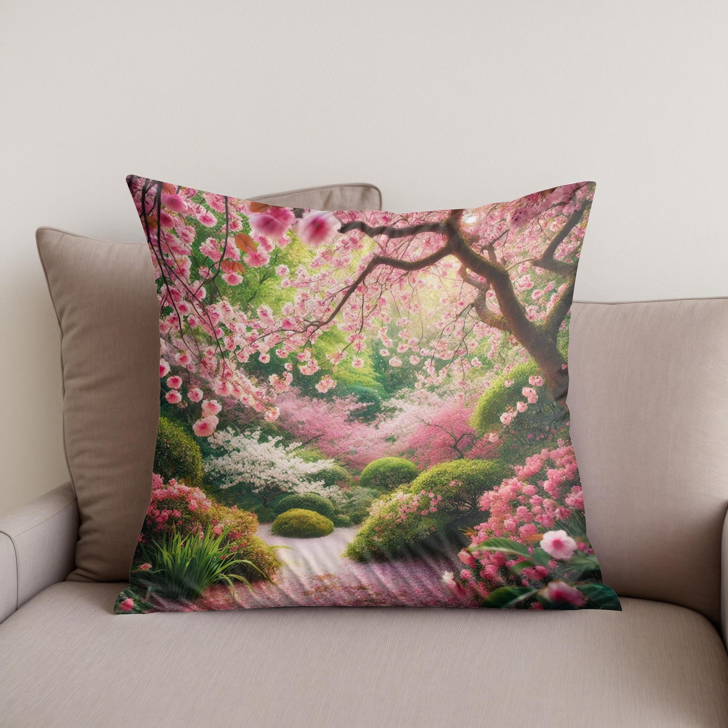 Spring Blossom Serenity Cotton Cushion