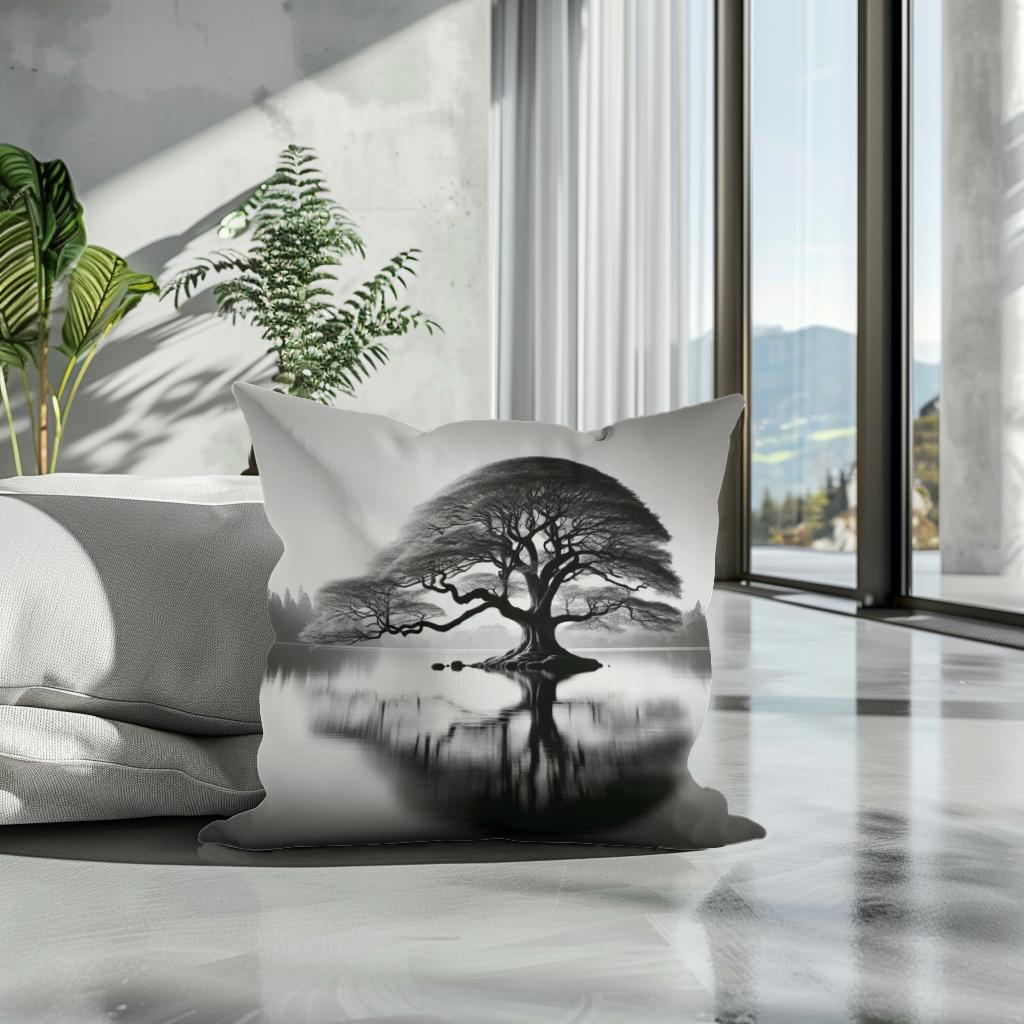 Gilded Waterscape Cotton Cushion