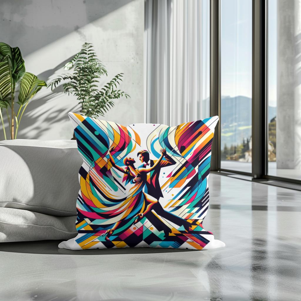 Geometric Salsa Cotton Cushion