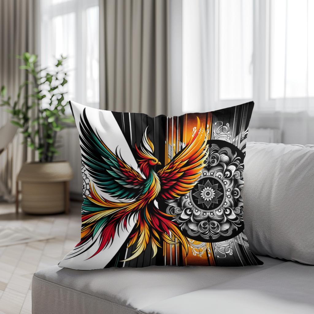 Fierce Phoenix Rebirth Cotton Cushion
