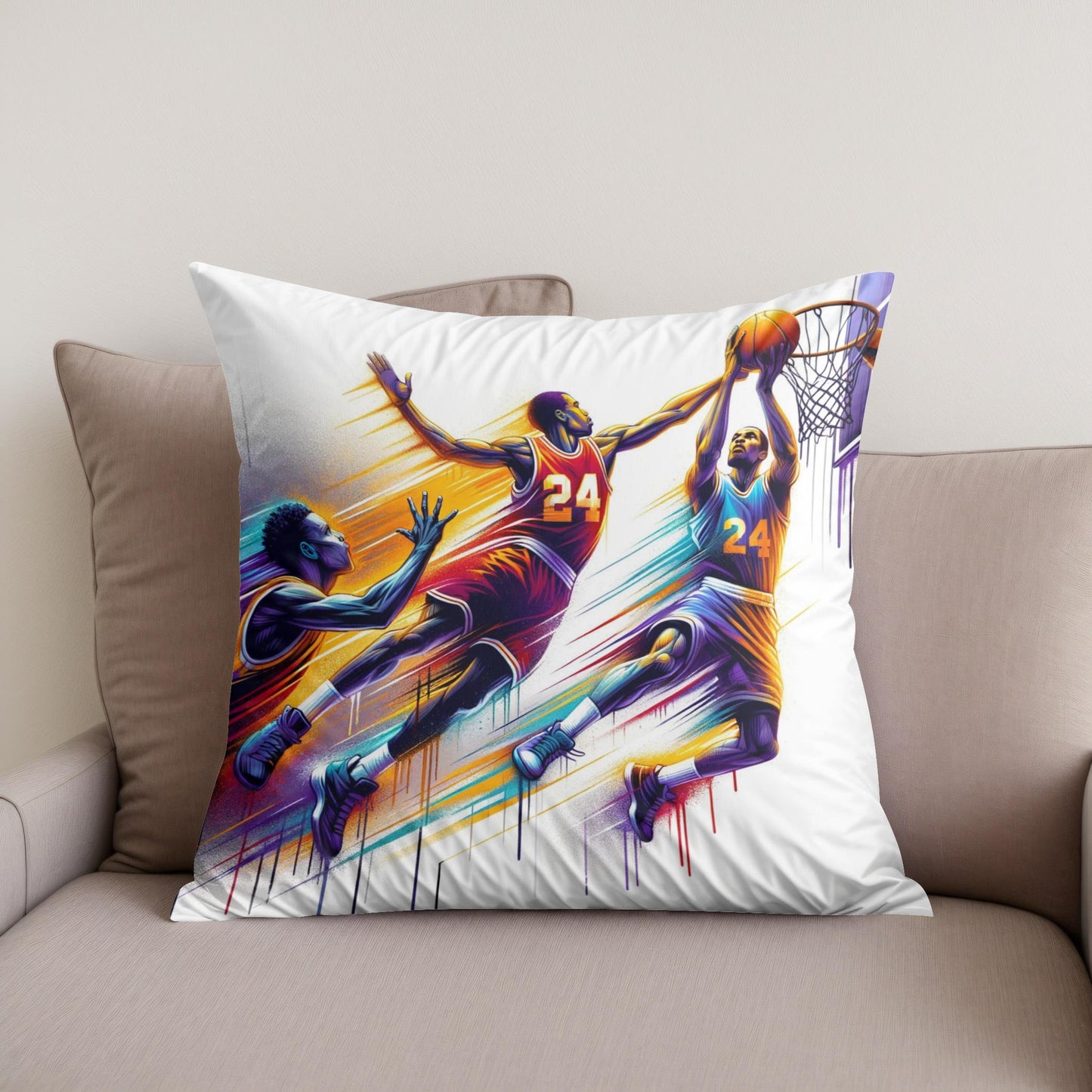 Courtside Clash Cotton Cushion