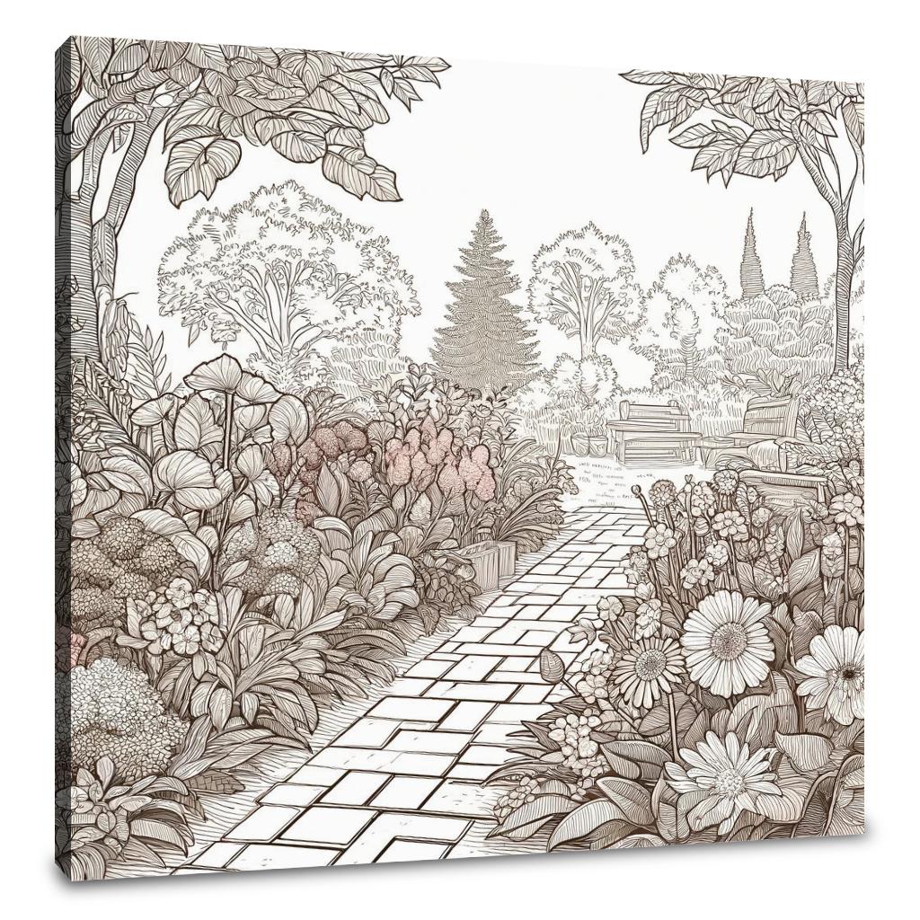 Serene Garden Path Canvas