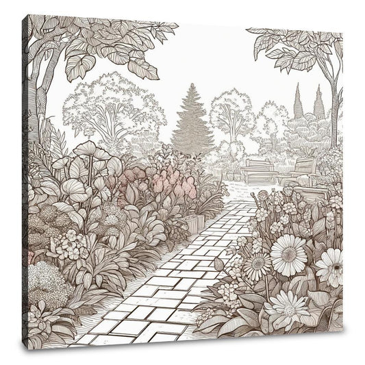 Serene Garden Path Canvas