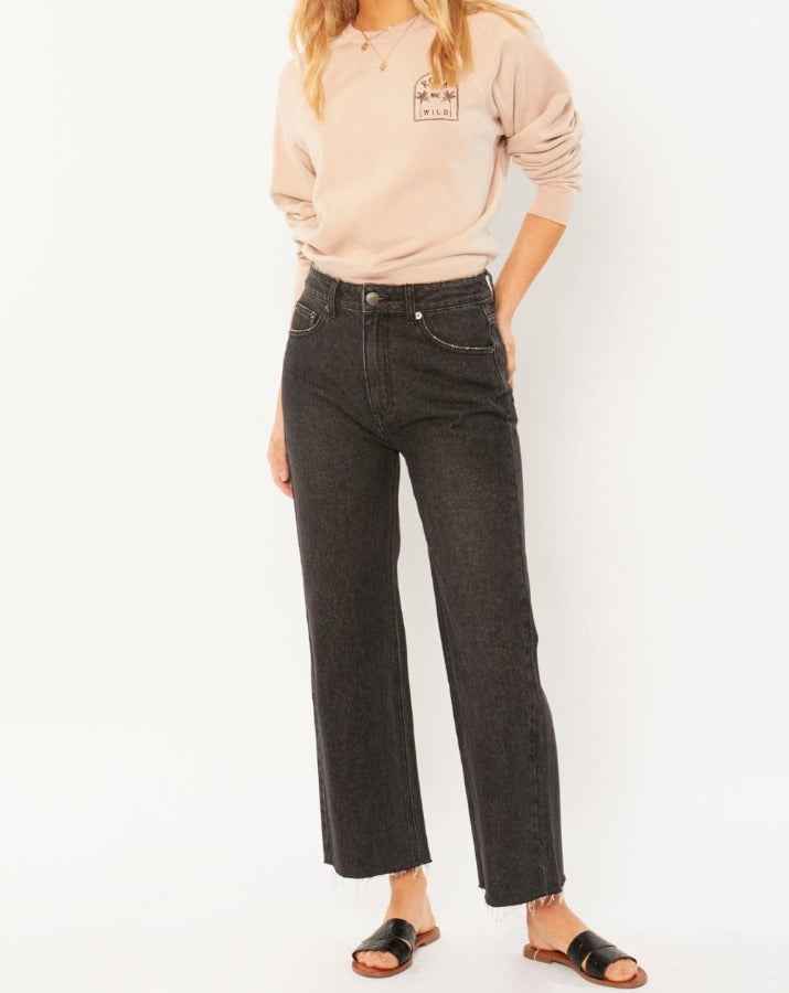 Amuse Society Gabi crop flare denim pant