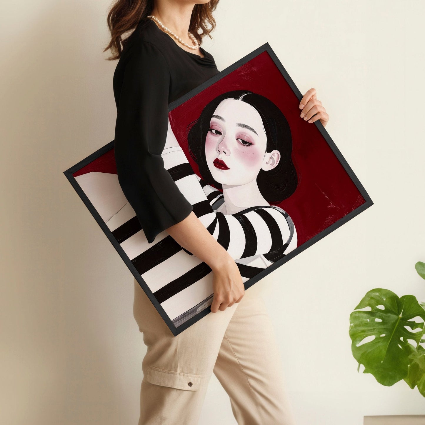 Gallery Walls Living Room | Set of 3 Boho Women Wall art Prints