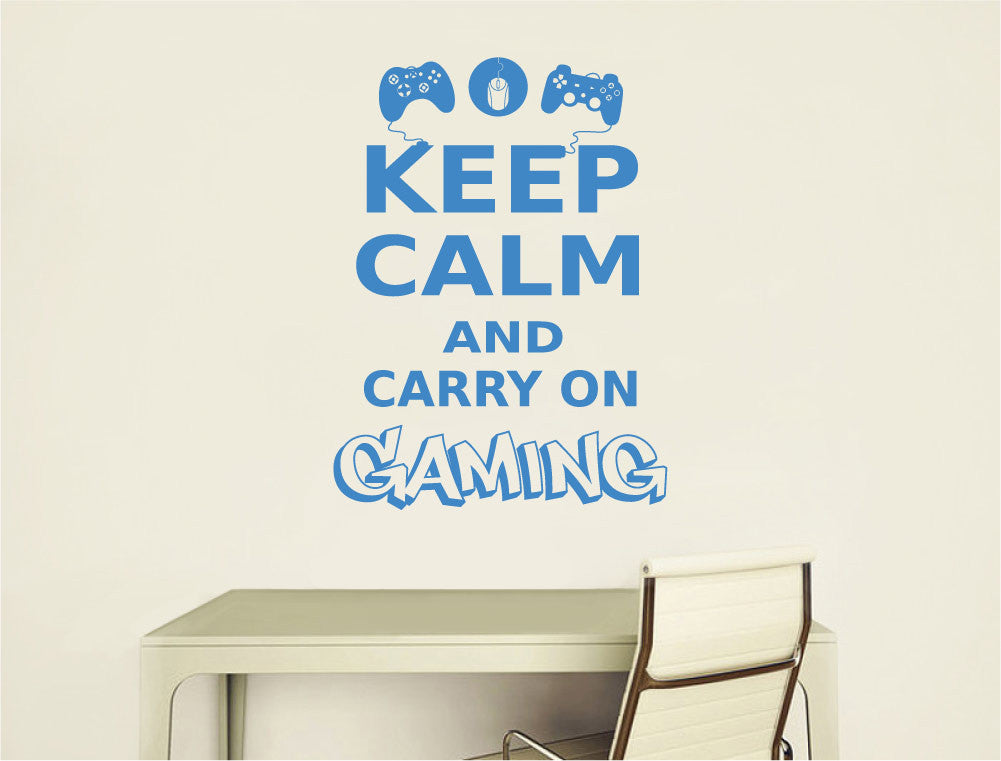 Keep Calm and Carry On Gaming Wall Sticker
