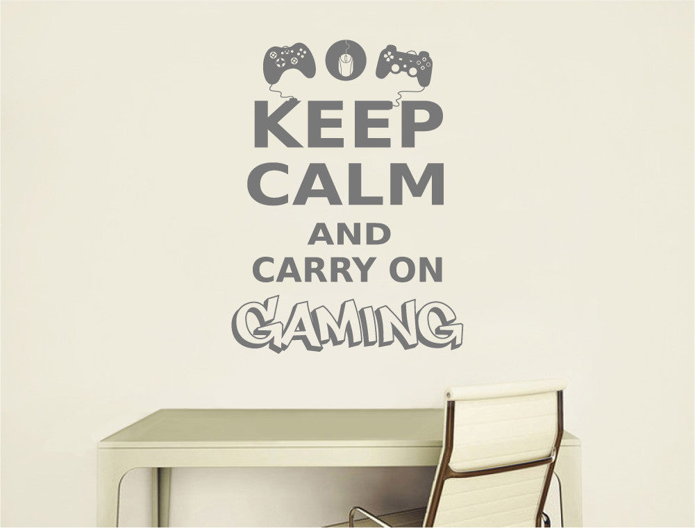 Keep Calm and Carry On Gaming Wall Sticker