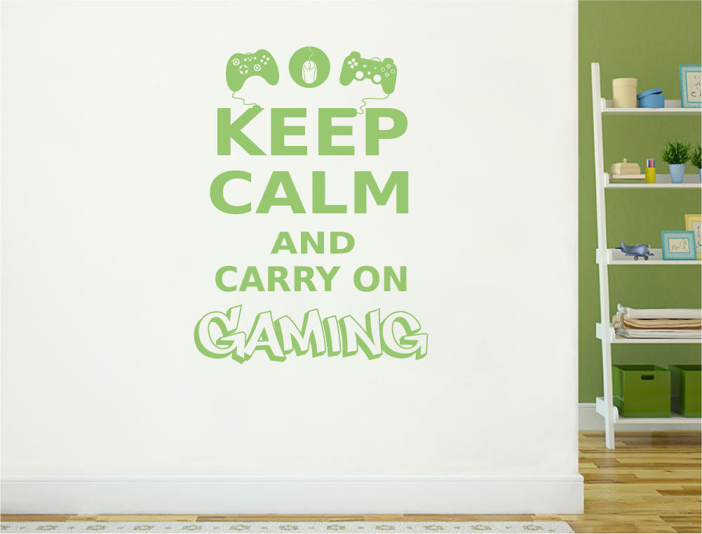 Keep Calm and Carry On Gaming Wall Sticker